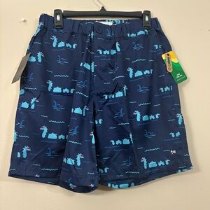 Tipsy Elves Men’s Shorts NWT Size L blue lochness golf nothin’ but nessy cl
